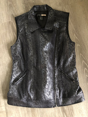 Silver and Black Vest