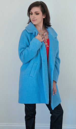 Baby Blue Wool Coat