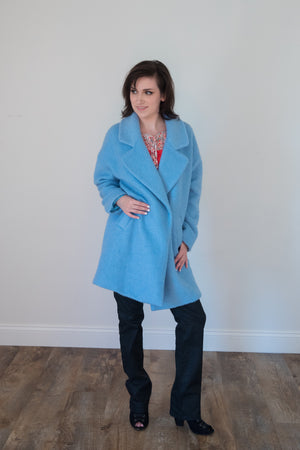 Baby Blue Wool Coat